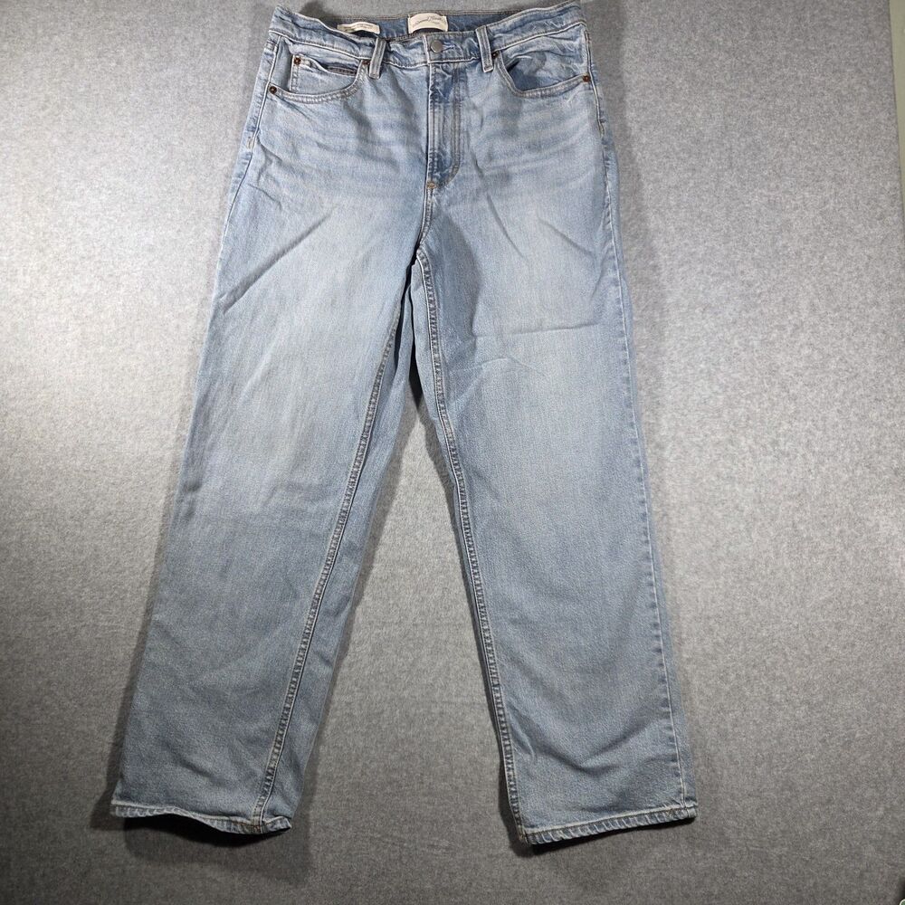 Universal Thread Highest Rise Vintage Straight Jeans Womens 12R Light Wash Blue